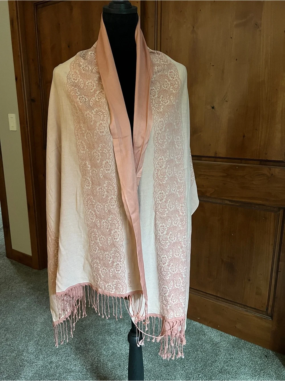 Pashmina Turkish Elegant Pink Women's Scarf - Lightweight Fringe Wrap